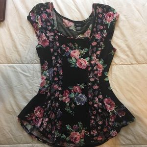 Floral Peplum Blouse